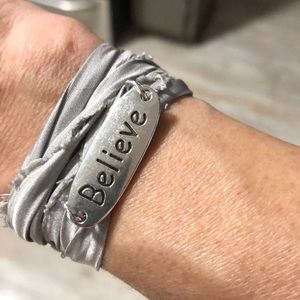Silk Wrap Believe Bracelet